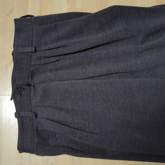 YSL wide-legged wool dark gray pants - Picture 4 of 5